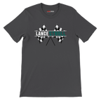 f111 merch dark-grey color t-shirt1 with lance-stroll branding.