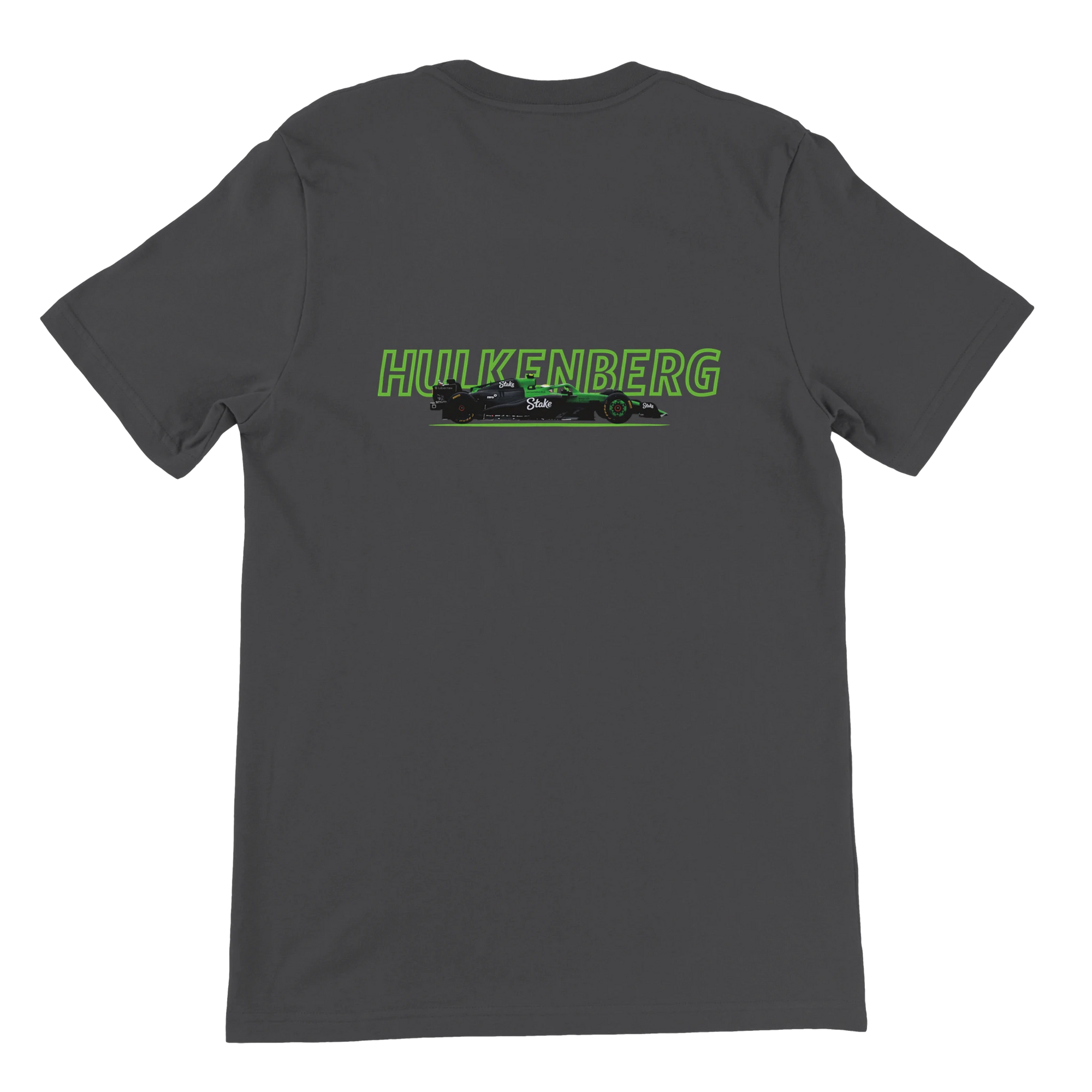 f111 merch dark-grey color t-shirt1 with nico-hulkenberg branding.