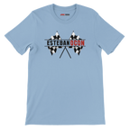 f111 merch light-blue color t-shirt1 with esteban-ocon branding.