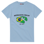 f111 merch light-blue color t-shirt1 with interlagos-circuit branding.
