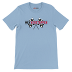 f111 merch light-blue color t-shirt1 with max-verstappen branding.