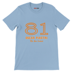 f111 merch light-blue color t-shirt1 with oscar-piastri branding.