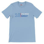 f111 merch light-blue color t-shirt1 with pierre-gasly branding.
