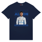 f111 merch navy color t-shirt1 with alex-albon branding.