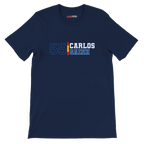 f111 merch navy color t-shirt1 with carlos-sainz branding.