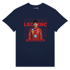 f111 merch navy color t-shirt1 with charles-leclerc branding.