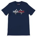 f111 merch navy color t-shirt1 with charles-leclerc branding.