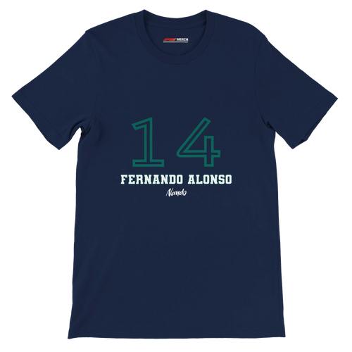 f111 merch navy color t-shirt1 with fernando-alonso branding.