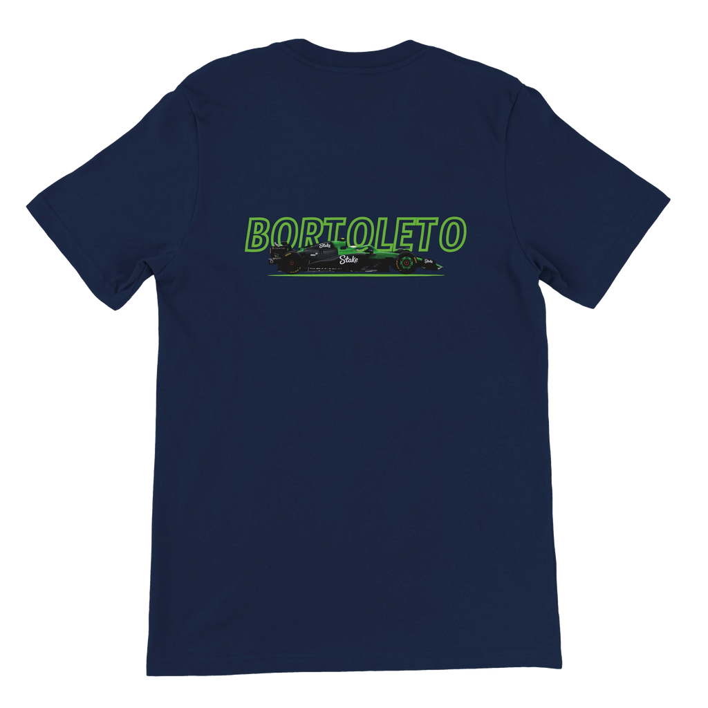 f111 merch navy color t-shirt1 with gabriel-bortoleto branding.