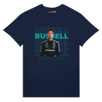 f111 merch navy color t-shirt1 with george-russell branding.