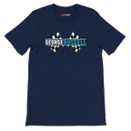 f111 merch navy color t-shirt1 with george-russell branding.