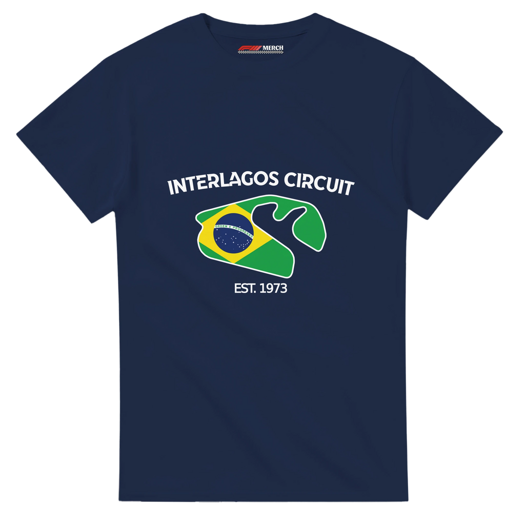 f111 merch navy color t-shirt1 with interlagos-circuit branding.