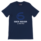 f111 merch navy color t-shirt1 with isack-hadjar branding.