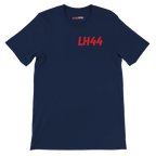 f111 merch navy color t-shirt1 with lewis-hamilton branding.