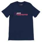 f111 merch navy color t-shirt1 with max-verstappen branding.
