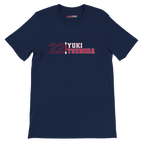 f111 merch navy color t-shirt1 with yuki-tsunoda branding.
