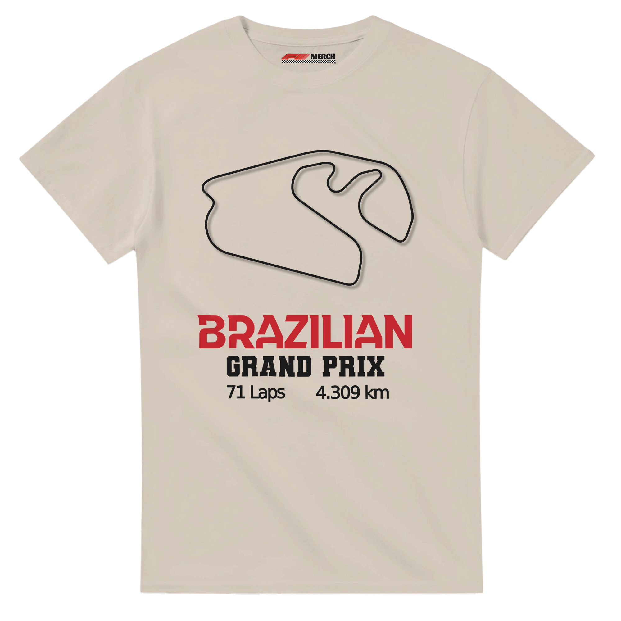 f111 merch sand color t-shirt1 with brazilian-grand-prix branding.