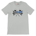 f111 merch silver color t-shirt1 with alex-albon branding.
