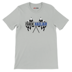f111 merch silver color t-shirt1 with isack-hadjar branding.