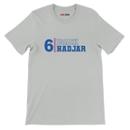 f111 merch silver color t-shirt1 with isack-hadjar branding.