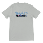 f111 merch silver color t-shirt1 with pierre-gasly branding.