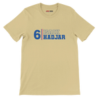 f111 merch soft-cream color t-shirt1 with isack-hadjar branding.
