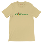 f111 merch soft-cream color t-shirt1 with nico-hulkenberg branding.