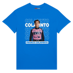 f111 merch true-royal color t-shirt1 with franco-colapinto branding.