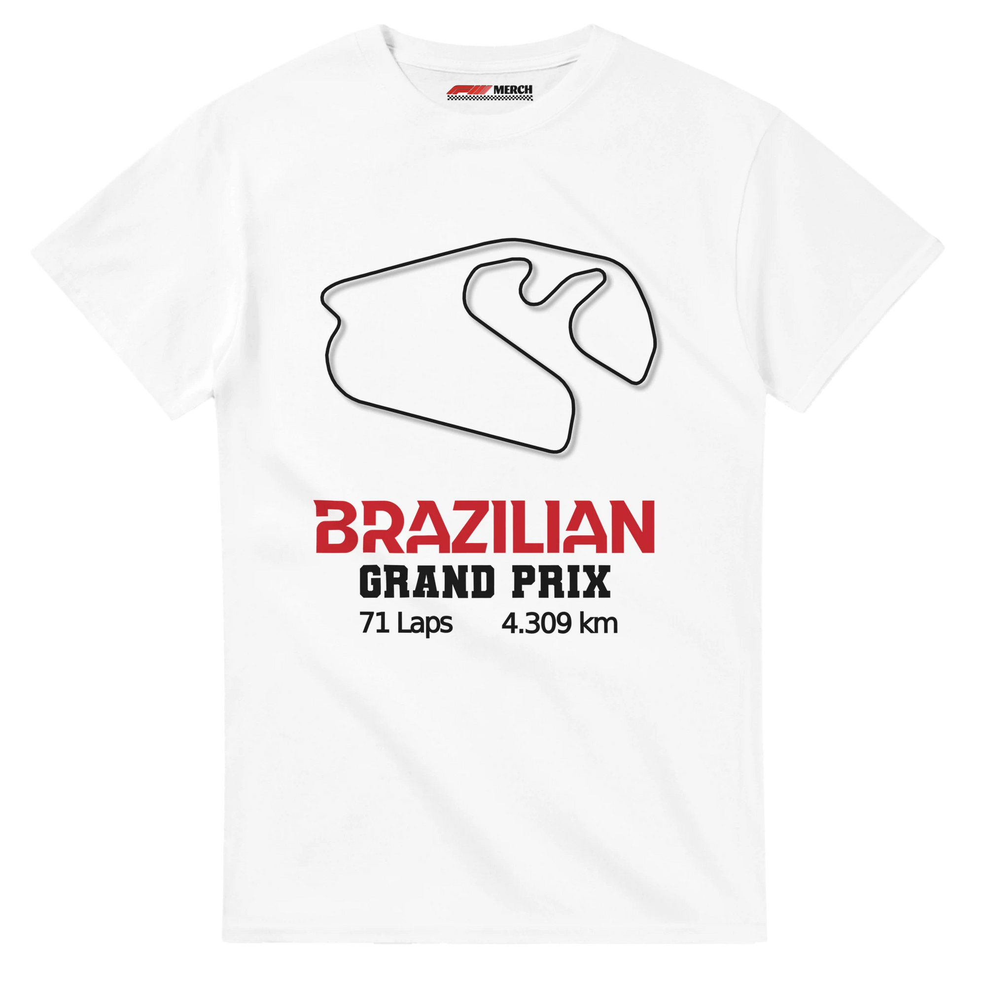 f111 merch white color t-shirt1 with brazilian-grand-prix branding.