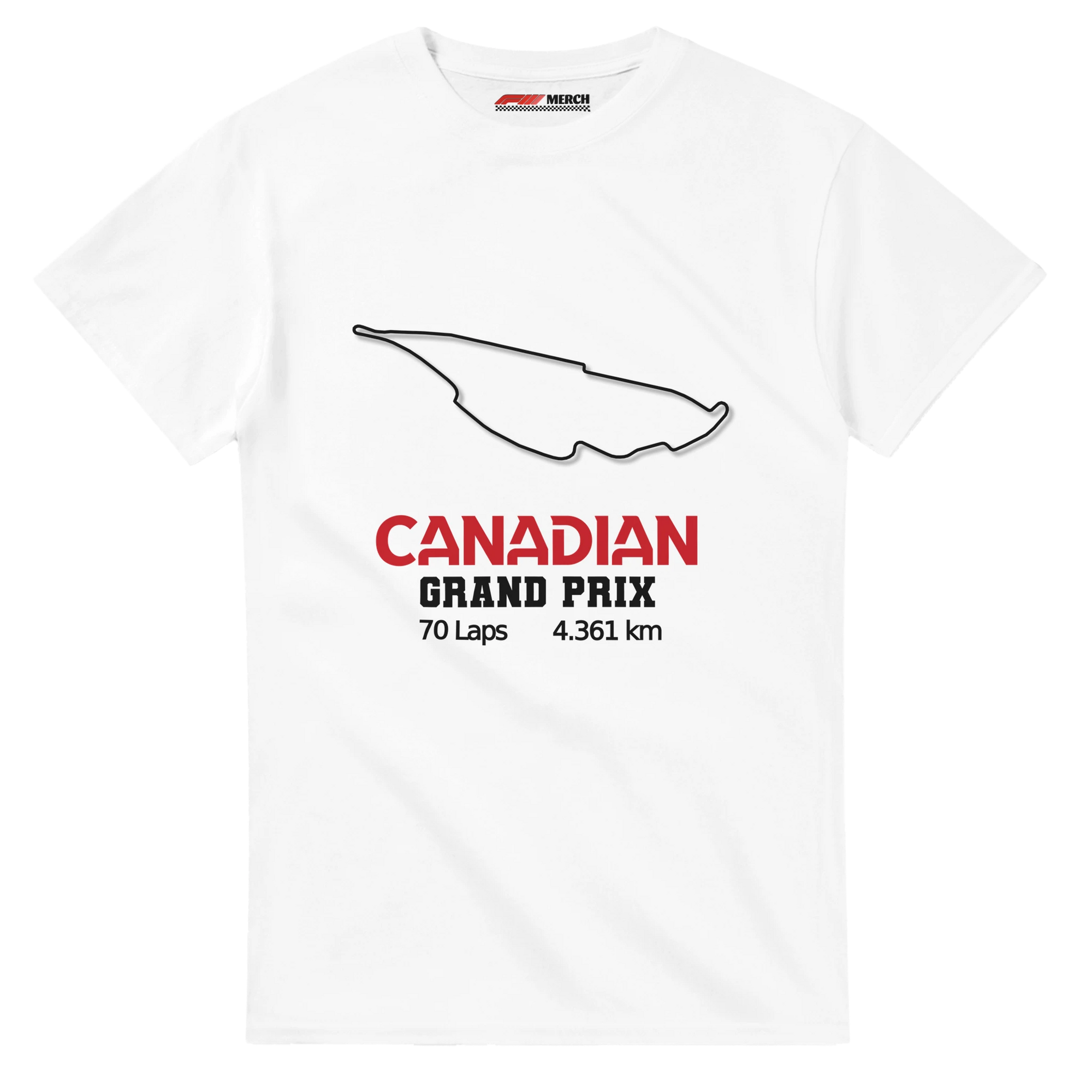 f111 merch white color t-shirt1 with canadian-grand-prix branding.