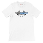 f111 merch white color t-shirt1 with franco-colapinto branding.