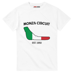 f111 merch white color t-shirt1 with monza-circuit branding.