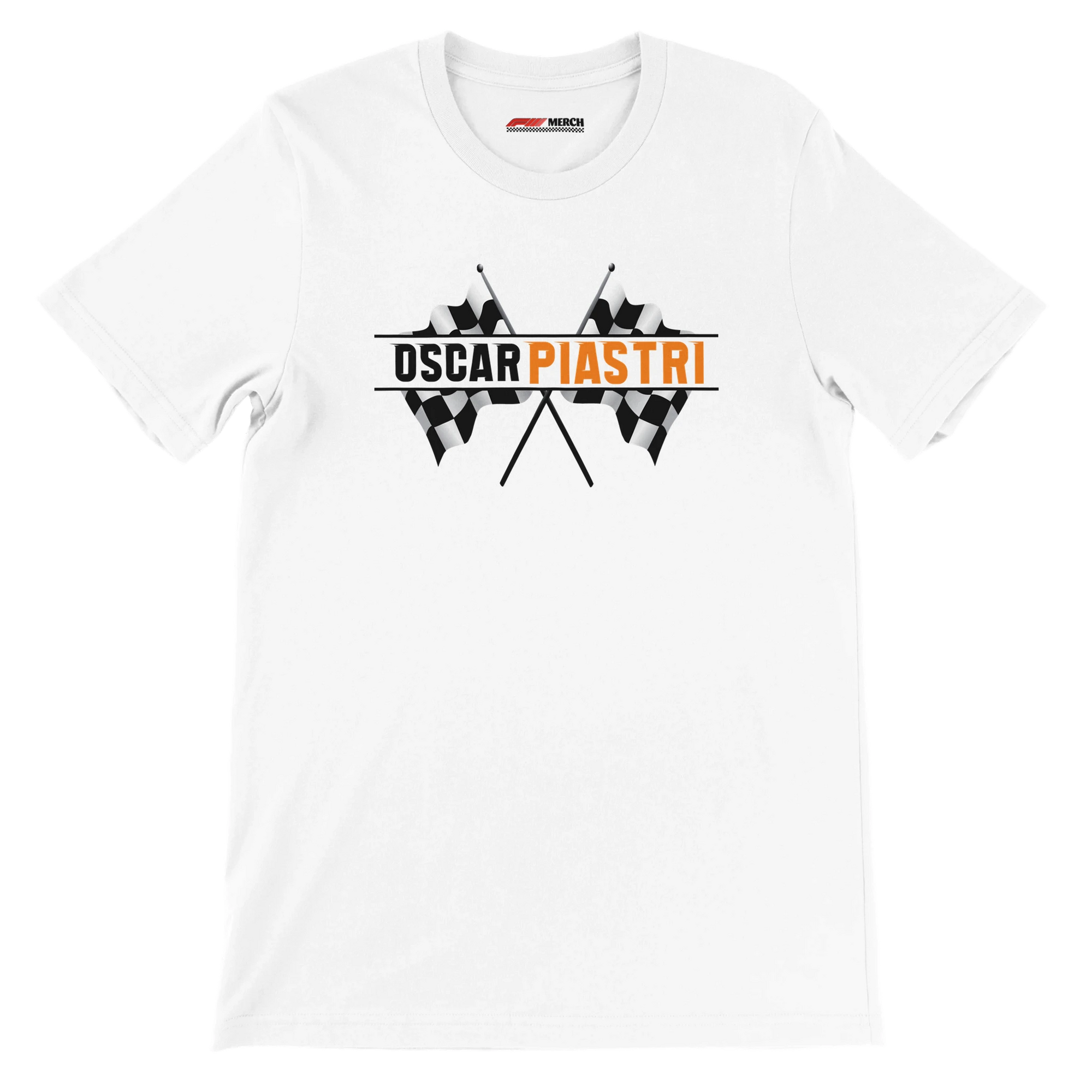 f111 merch white color t-shirt1 with oscar-piastri branding.