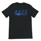 f111 merch black color t-shirt2 with alex-albon branding.