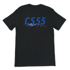 f111 merch black color t-shirt2 with carlos-sainz branding.