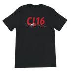 f111 merch black color t-shirt2 with charles-leclerc branding.