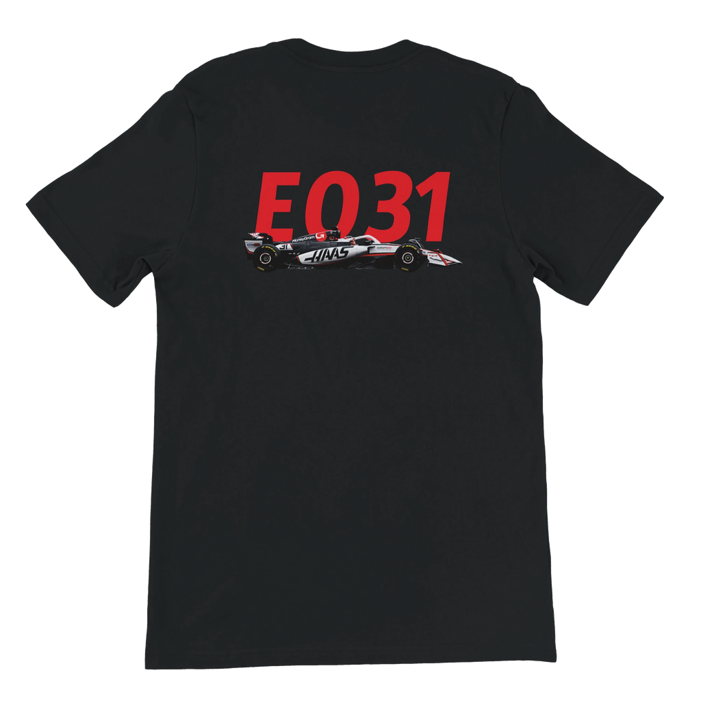 f111 merch black color t-shirt2 with esteban-ocon branding.