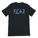 f111 merch black color t-shirt2 with franco-colapinto branding.