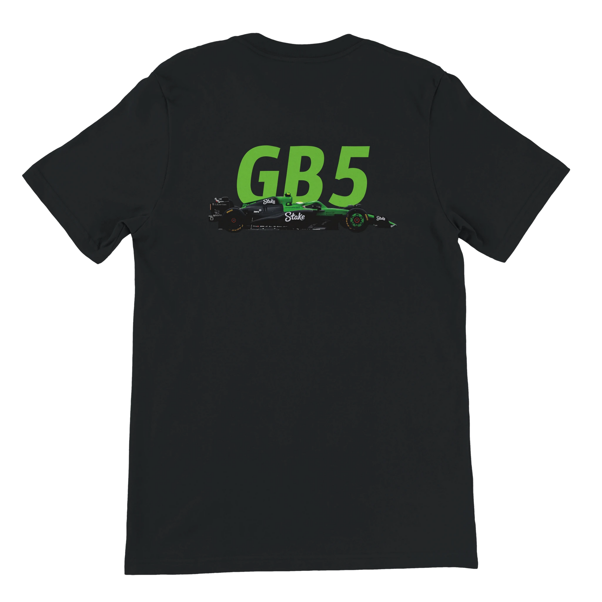 f111 merch black color t-shirt2 with gabriel-bortoleto branding.