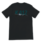 f111 merch black color t-shirt2 with kimi-antonelli branding.