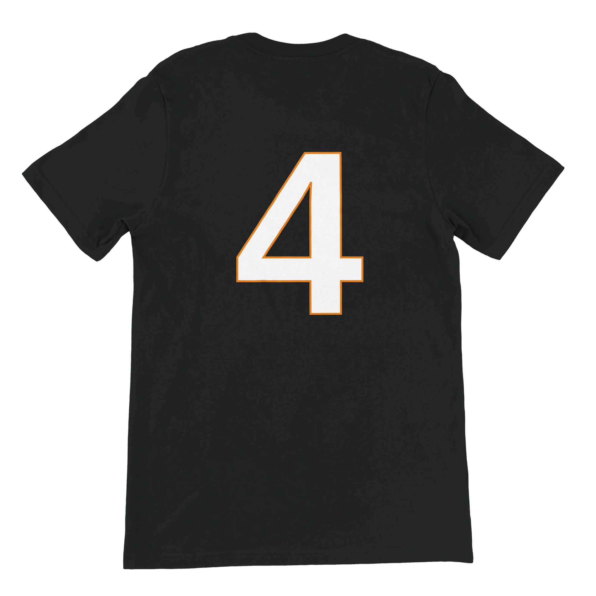 f111 merch black color t-shirt2 with lando-norris branding.