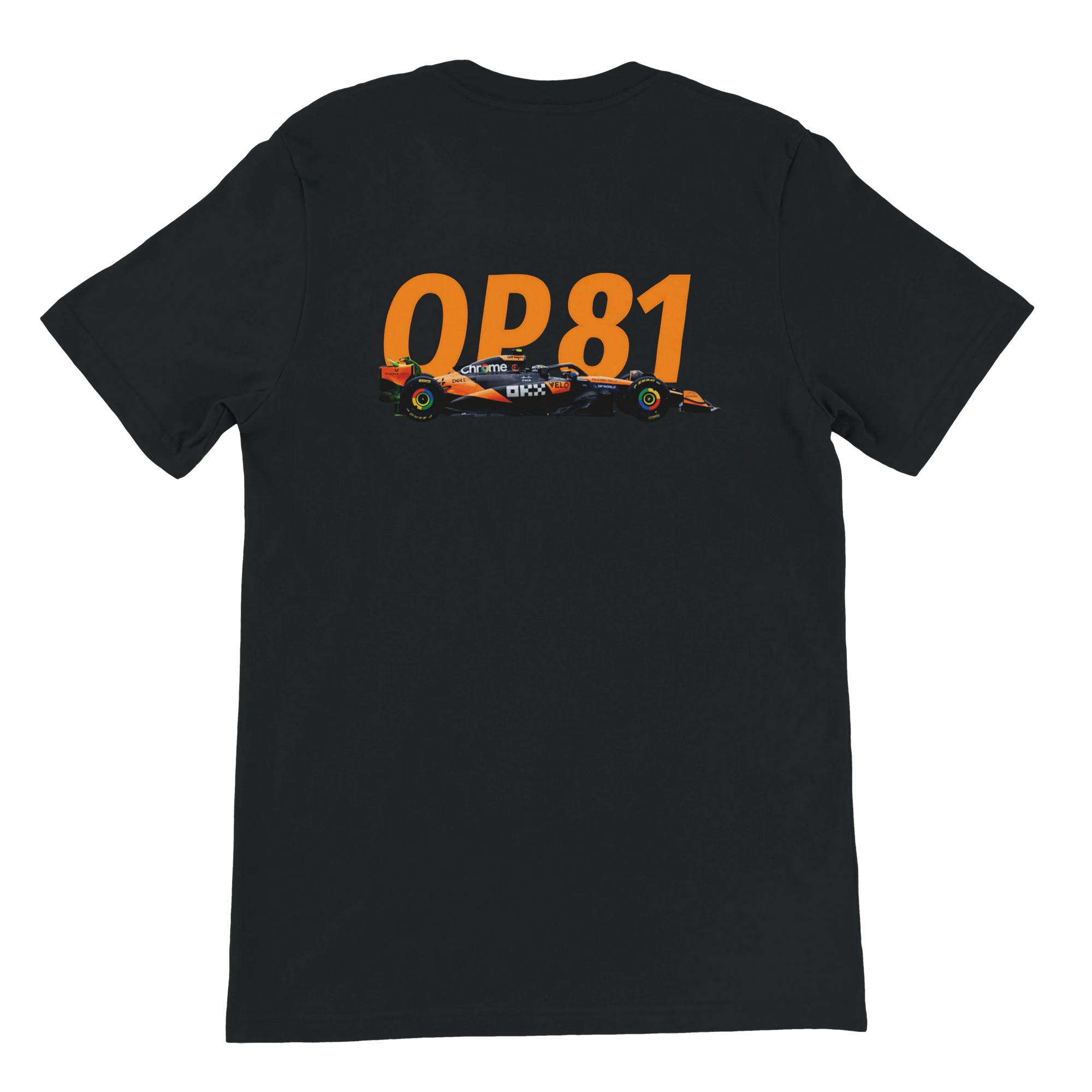 f111 merch black color t-shirt2 with oscar-piastri branding.