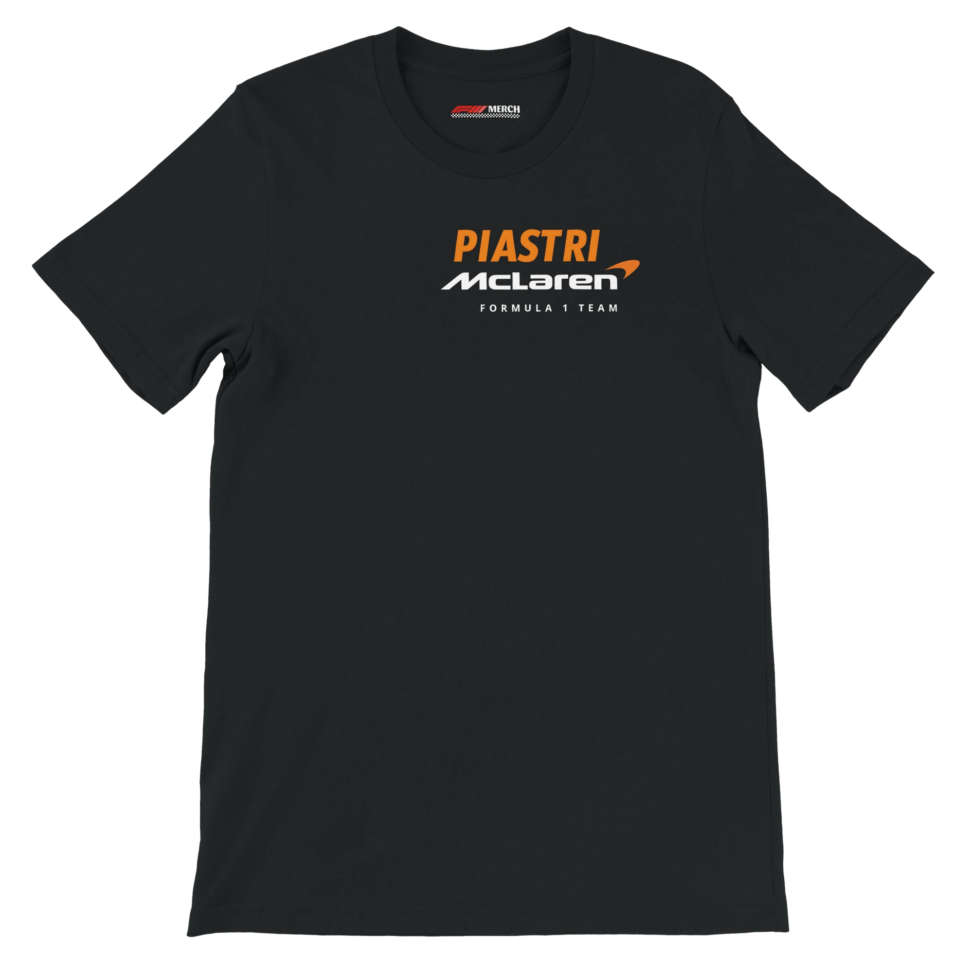 f111 merch black color t-shirt2 with oscar-piastri branding.