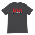 f111 merch dark-grey color t-shirt2 with esteban-ocon branding.