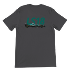 f111 merch dark-grey color t-shirt2 with lance-stroll branding.