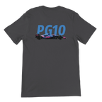 f111 merch dark-grey color t-shirt2 with pierre-gasly branding.