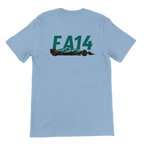 f111 merch light-blue color t-shirt2 with fernando-alonso branding.