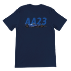 f111 merch navy color t-shirt2 with alex-albon branding.