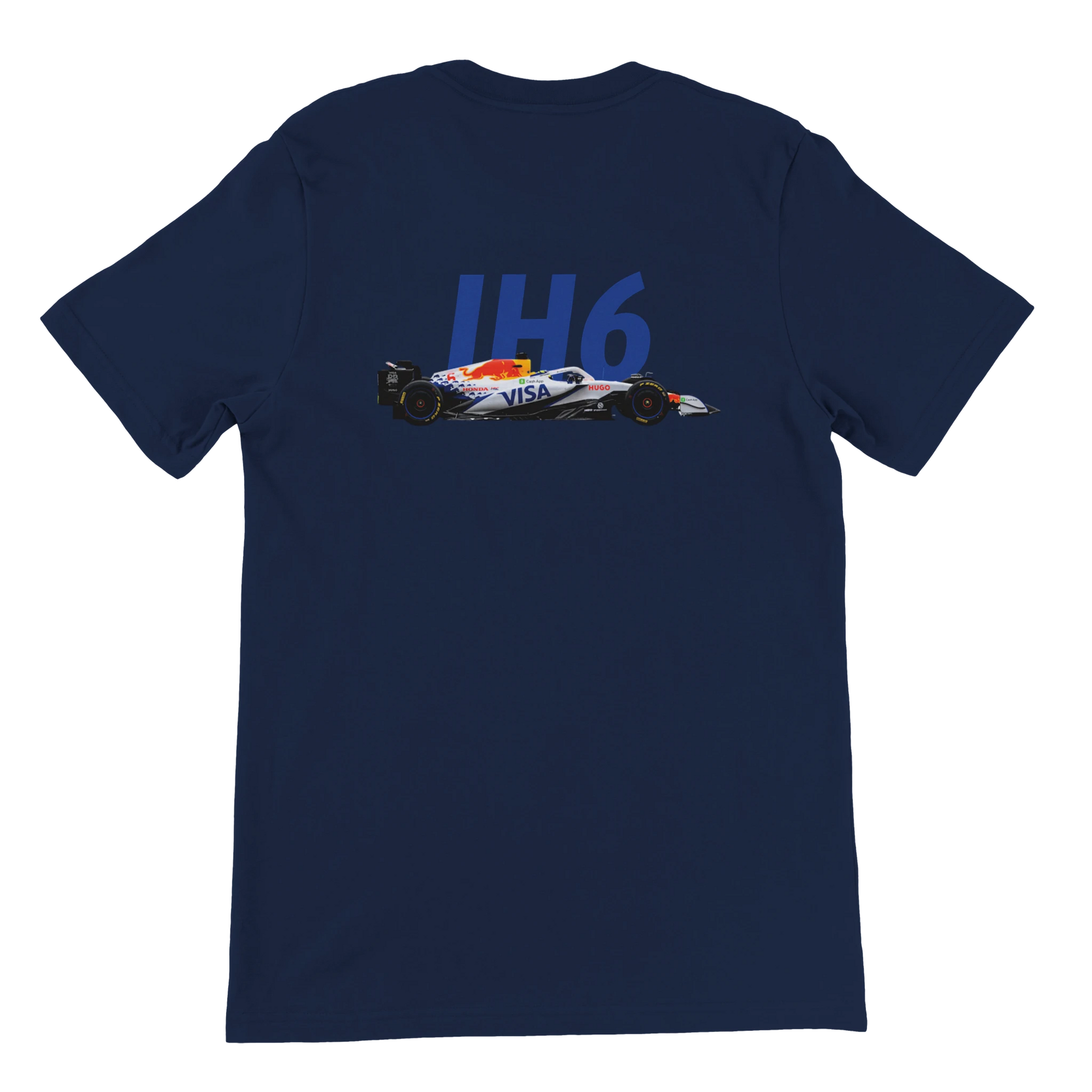 f111 merch navy color t-shirt2 with isack-hadjar branding.
