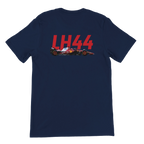 f111 merch navy color t-shirt2 with lewis-hamilton branding.